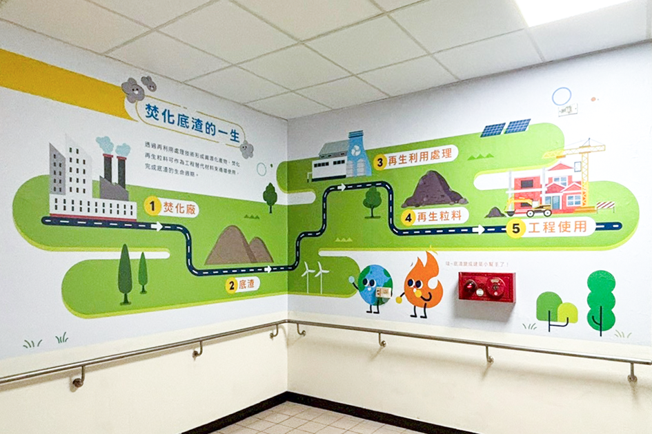 精選案例-屏東縣崁頂垃圾資源回收廠牆面大圖視覺重塑及施工